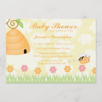 Dessin humoristique doux bumble invitation au baby