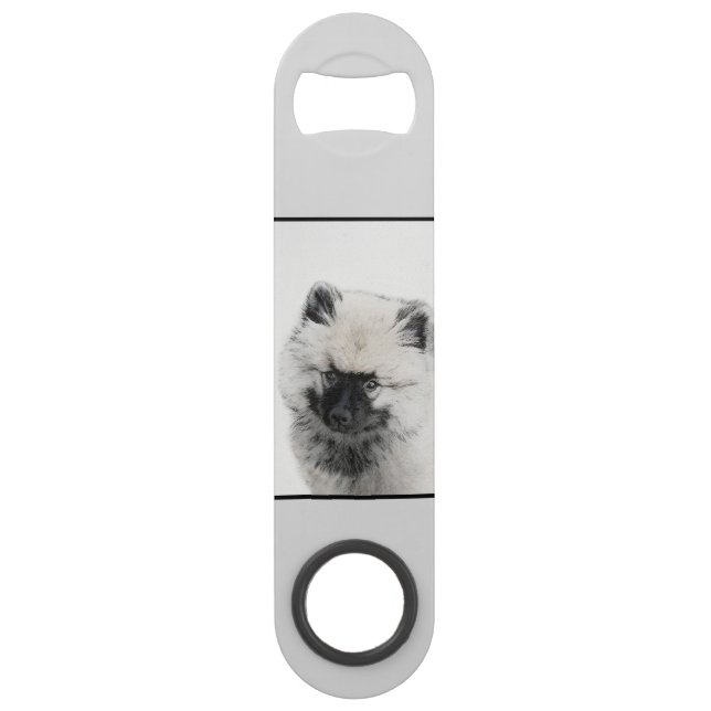 Dessin Keeshond Chiot - Joli dessin original Chien (Devant)