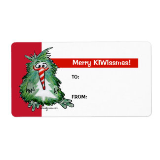 Dessin Kiwi Bird 2 Cadeau de Noël Tag Étiquettes
