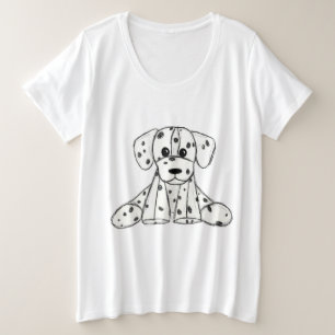 Dessin simple de contour de chien en peluche dalma