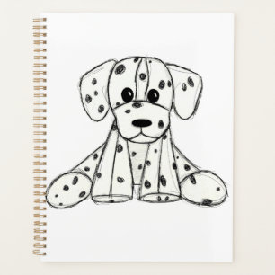 Dessin simple de contour de chien en peluche dalma