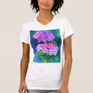 Dessin T-shirt à fleurs d'Hydrangea