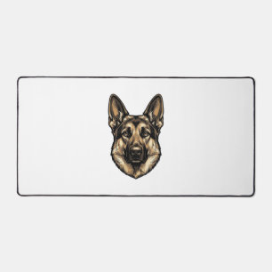 Dessin vectoriel de chien de berger de gravure vin