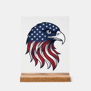 Dessin vectoriel de drapeau d'aigle patriotique po