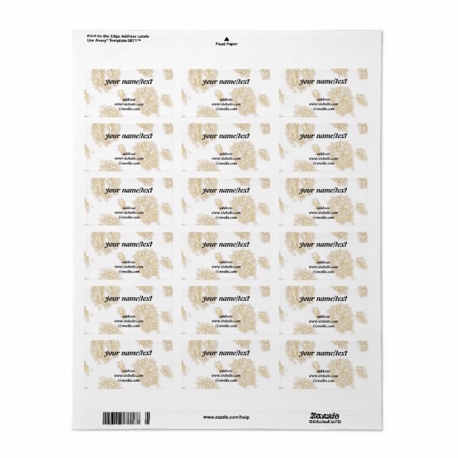 dessinez vos étiquettes d'adresse de retour logo/t (Feuille entière)