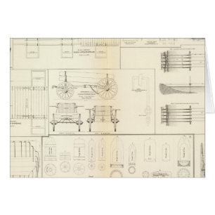 Dessins bateaux, ponts, chariots, projectiles