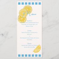 Dessins de citron Menu Mariage