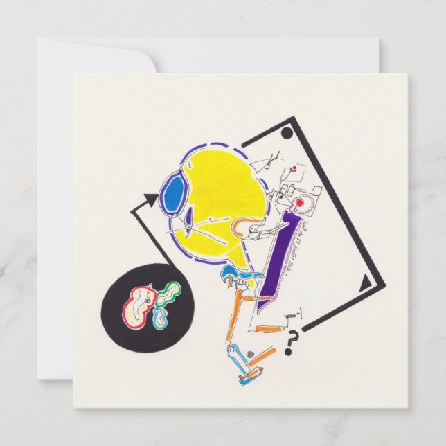 Dessins de nuit et de sieste 15 Invitation Carré é (Devant)