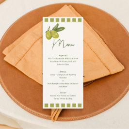 Dessins d'olives Menu Mariage
