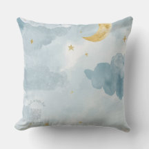 Dessous de coussin Lune Aquarelle Bleue – Scannez