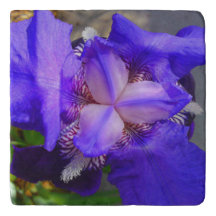 Trivet bleu Iris Fleur Pierre