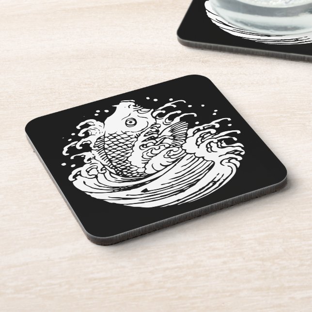 DESSOUS-DE-VERRE 鯉 水 に (Côté gauche)