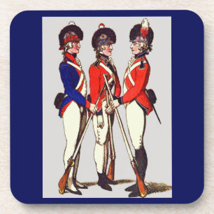 Dessous-de-verre 1803 tirage de soldats volontaires de Londres