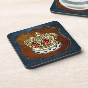 Dessous-de-verre [200] Prince [King] Royal Crown [Fur+Gold][Red]