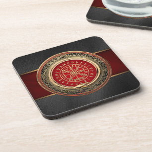 Dessous-de-verre [200] Vegvisir - Viking Gold Magic Runic Compass