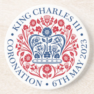 Dessous de verre 2023 Coronation - Bleu rouge