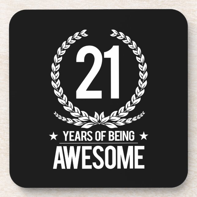 Dessous-de-verre 21ème Anniversaire (21 ans d'être impressionnants) (Devant)