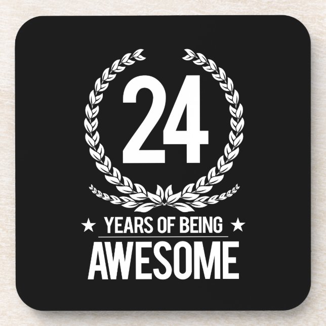 Dessous-de-verre 24ème Anniversaire (24 ans d'être impressionnants) (Devant)