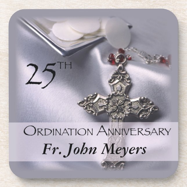 Dessous-de-verre 25e anniversaire de l'ordination Cross Host (Devant)