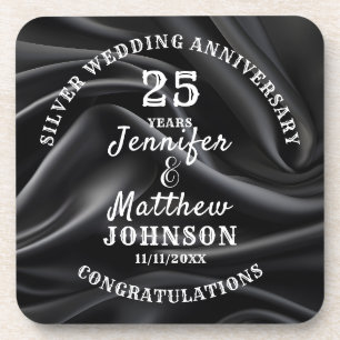 Dessous-de-verre 25ème MARIAGE ANNIVERSAIRE Mariage d'argent modifi