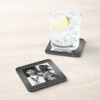 4 Photos de Famille Noir Blanc Monogramme Tableau 