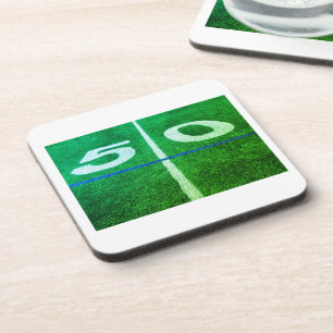 Dessous-de-verre 50 yards de football sur le terrain