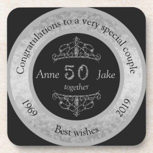 Dessous-de-verre 50e anniversaire de Mariage Cadeaux pour les coupl
