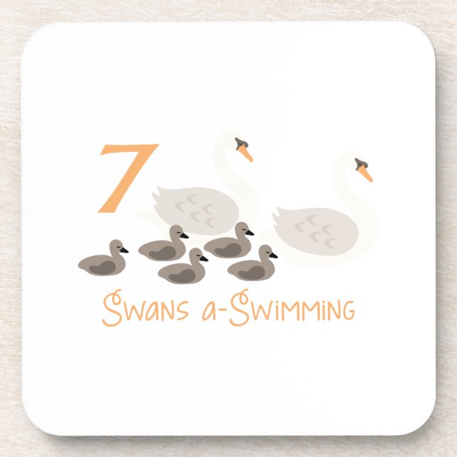 Dessous-de-verre 7 Swans a Swimming (Devant)