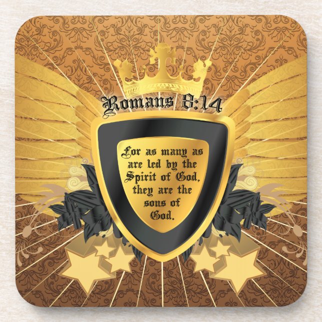 Dessous-de-verre 8h14 de Romains d'or, fils de Dieu (Devant)