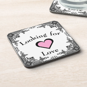 Dessous-de-verre À la recherche de l'amour Beverage Coaster