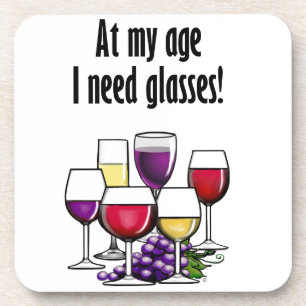 Dessous-de-verre A Mon Âge, J'Ai Besoin De Lunettes !