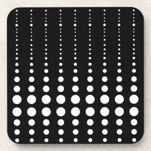 Dessous-de-verre Abstrait moderne design noir lignes blanches point