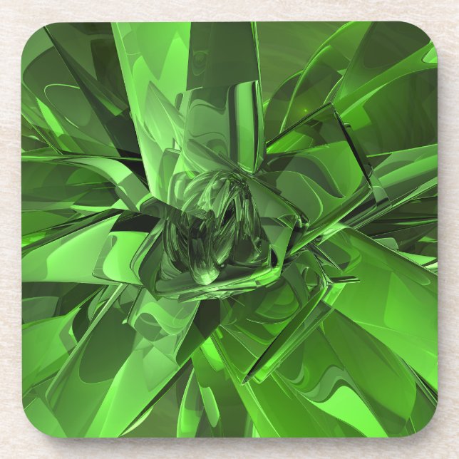Dessous-de-verre Abstrait vert (Devant)