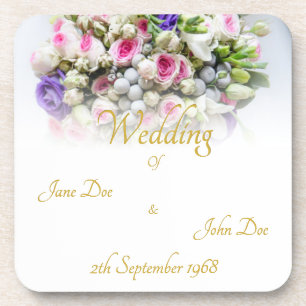 Dessous-de-verre Accessoires mariages - Mariée avec mariage coloré