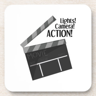 Dessous-de-verre Action d'appareil-photo de lumières