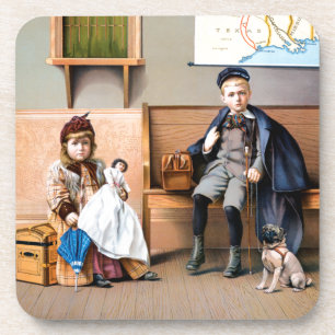 DESSOUS-DE-VERRE AFFICHE DE CHEMIN DE FER, 1898