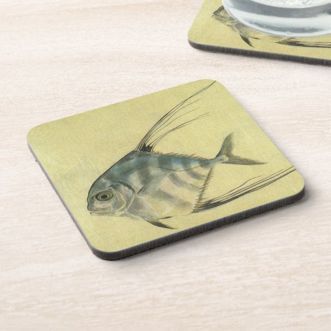 Dessous-de-verre African Pompano Fish, Vintage Threadfin Trevally (Côté gauche)