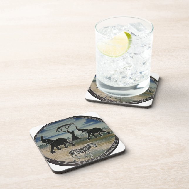 Dessous-de-verre Afrique Kenya Belle faune élégante (Côté Droit)