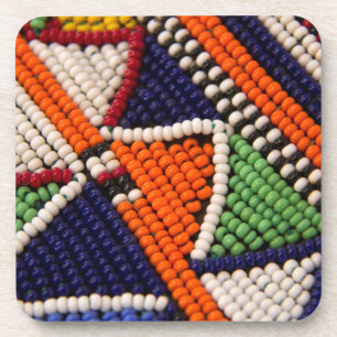 Dessous-de-verre Afrique, Kenya. Perles Tribales Maasai