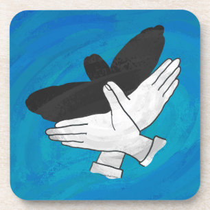 Dessous-de-verre Aigle Ombre Sur Bleu