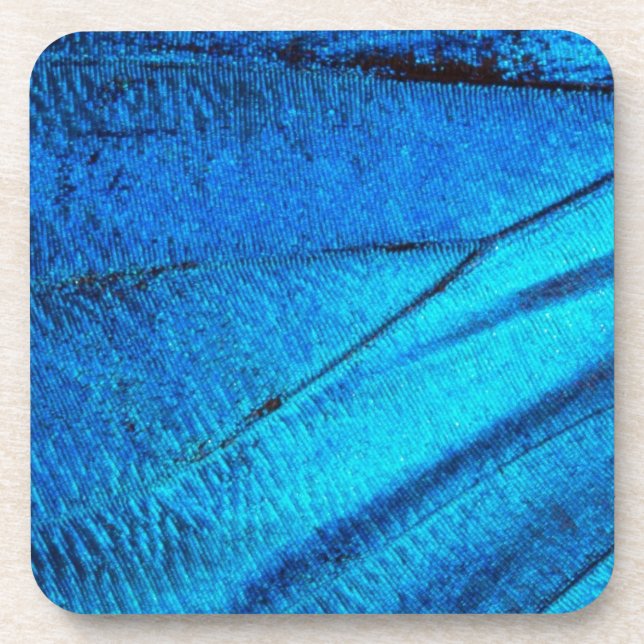 Dessous-de-verre Aile à papillon bleu Iridescente (Devant)