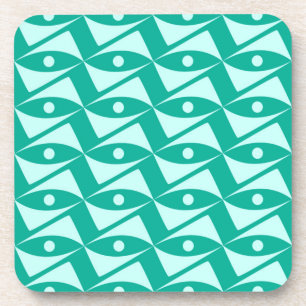 Dessous-de-verre Ailes du Delta du milieu du siècle - turquoise & a