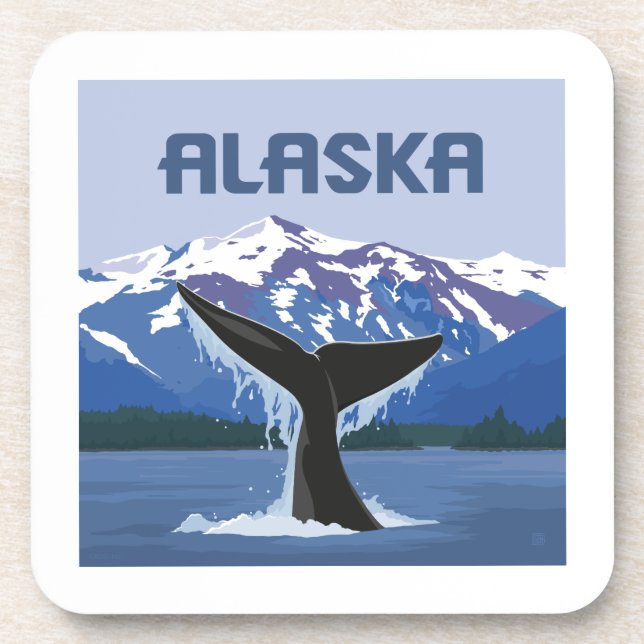 Dessous-de-verre Alaska | Baleine (Devant)