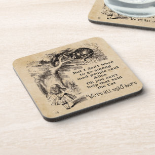 Dessous-de-verre Alice au pays des merveilles; Cheshire Chat avec A