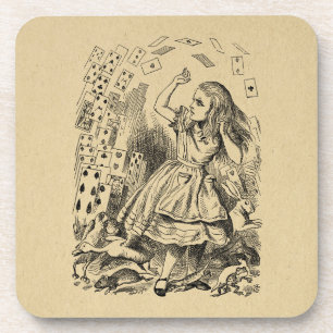 Dessous-de-verre Alice au pays des merveilles jouer aux cartes Art
