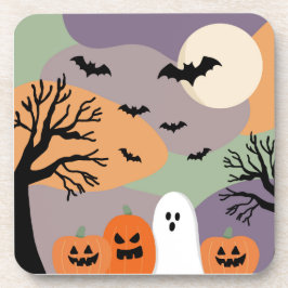 Dessous-de-verre Almofada noite de halloween abóboras e fantasmas