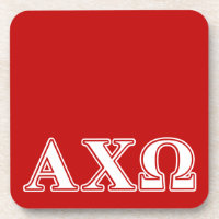 Alphi Chi Omega Lettres Blanches et Rouges