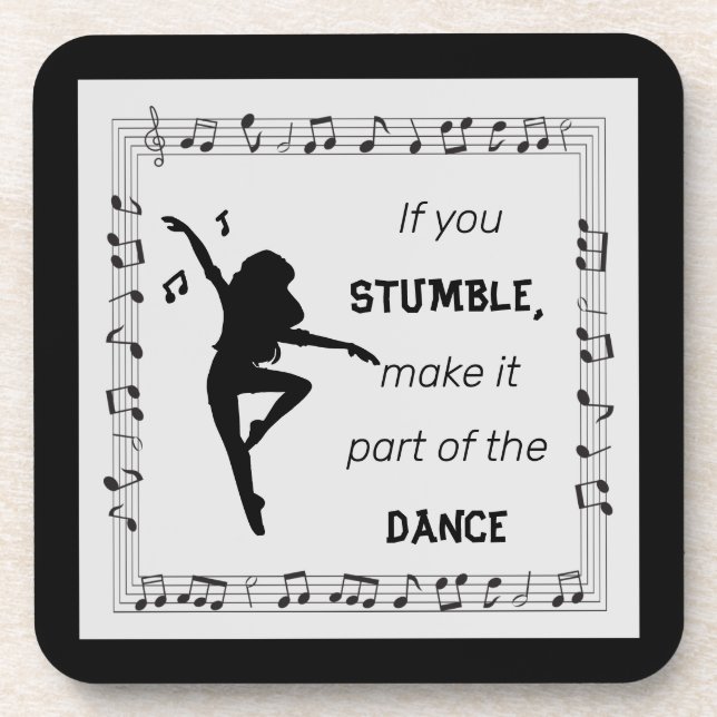 Dessous-de-verre Amateurs de danse Amateurs de musique Citation Ins (Devant)