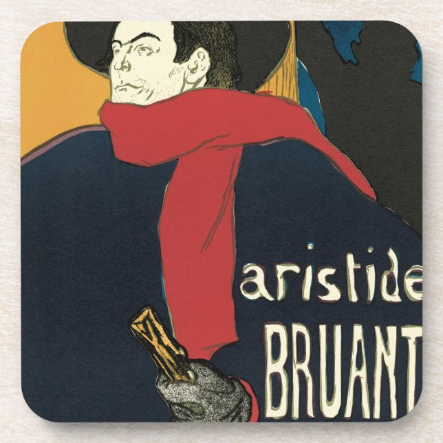 Dessous-de-verre Ambassadeurs, Artistide Bruant par Toulouse Lautre (Devant)