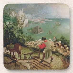 Dessous-de-verre Aménagez en parc avec l'automne d'Icare, c.1555
